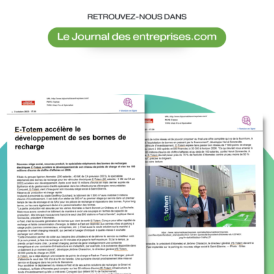 e-totem dans le journal des entreprises e-totem dans le journal des entreprises